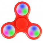 Wholesale LED Light Up Push Button Switch Fidget Spinner Stress Reducer Toy (Red)